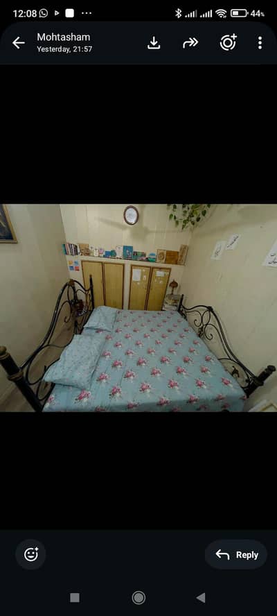 king size iron bed set