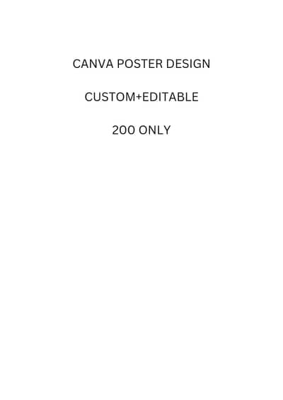 canva poster Design - Custom Editable