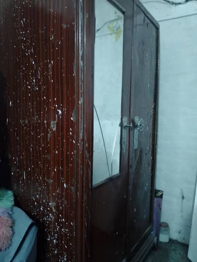 iron wardrobe with mirror in  good condition
