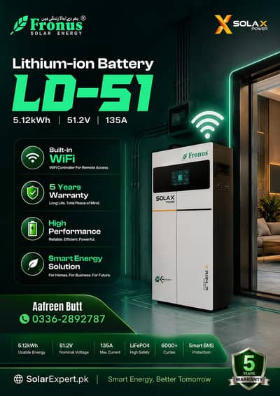 5 kw lithium battery with 5 years warranty