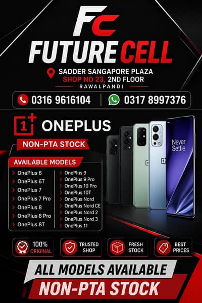 OnePlus 6 to OnePlus 11 Non-PTA | All Models Available | Fresh Stock