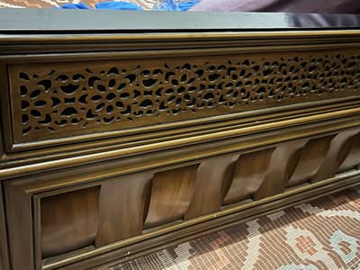 Full king size bed one side table with mattress