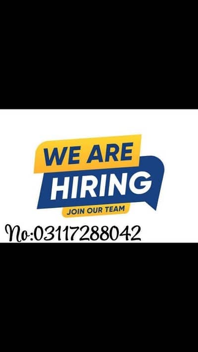 urgent need male and female staff