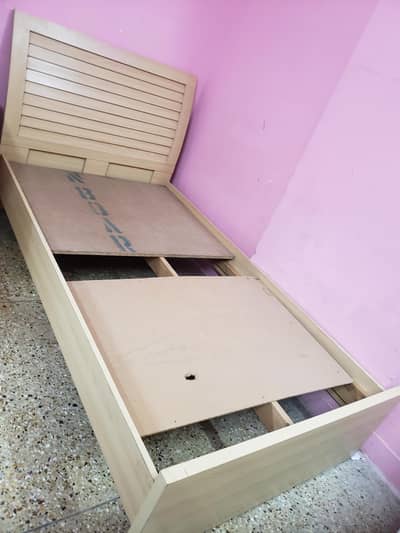 single wooden bed newly like