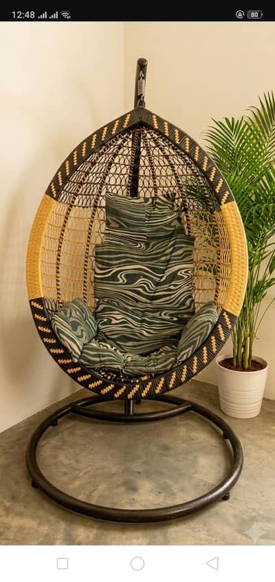 Luxury Hanging Egg Swing Chair with Stand | Excellent Condition