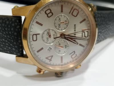 Mont Blanc chronograph watch for men 43 mm dial size