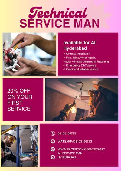 plumber electrician or solar worker available