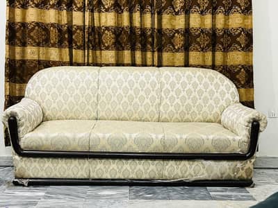 Luxury Fabric Sofa Set (3+2+1) – Like New