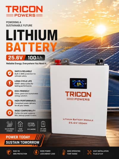 25.6V 100Ah | 150Ah | 200Ah | 300Ah | Lithium Solar & Inverter Battery