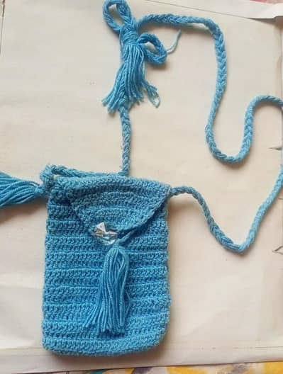 Handmade crochet crossbody bag