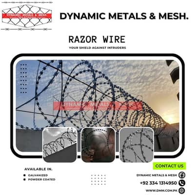 Weld Mesh, Hesco Bags, Razor wire, Barbed Wire, Security Fences, Mesh