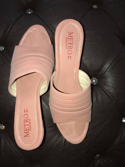 Metro Shoes Baby Pink Heeled Slides , Size 11, | Only Wore Once |
