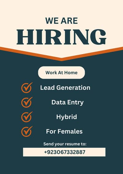 Work Oportunity for females