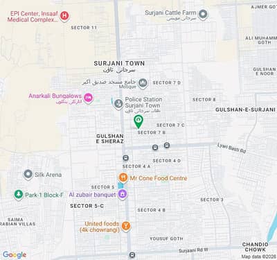 400 Yards Lease Plot, 300 Feet Road Facing, Sector 7-B, Surjani Town, Karachi