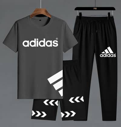 3 PC tracksuit for men fine quality Shirt+trouser+short