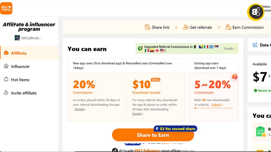 temu infulancer program 1