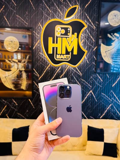 iPhone 14 Pro Max with Box 128GB Dual Physical Sim 87 Health Genuine W