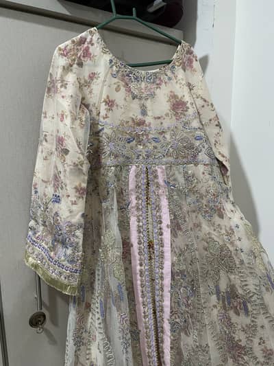 Fancy Fully Embroidered Pink Formal Suit – 3 Piece (small)