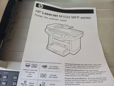 Hp laserjet 1522 all in one printer for sale