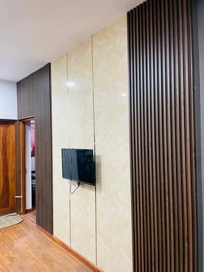 Wallpaper,pvc panel,wood&vinyl floor,kitchen,led rack,ceiling,blind