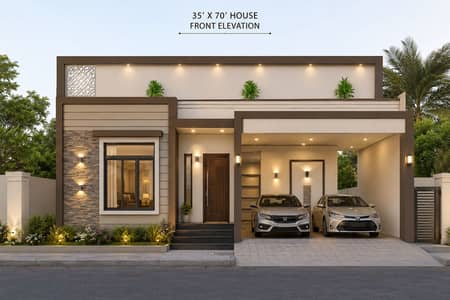 Modern House Design | Interior Design | 2D Plans | 3D Elevation