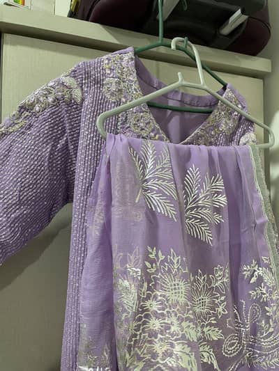 Gorgeous Lavender Fully Embroidered Formal Suit – 3 Piece