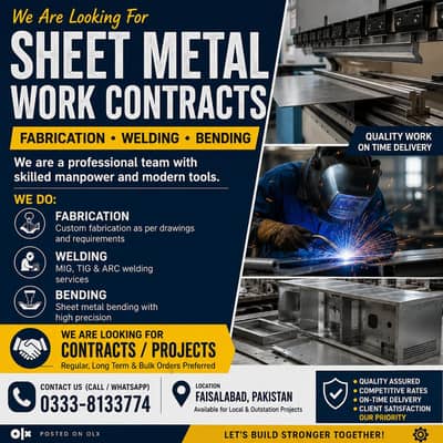 Sheet Metal Fabrication | Welding | Bending | Contract Work Available