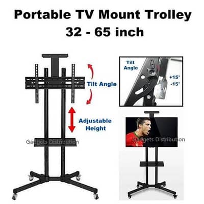 TL1500 Tiltable Portable TV Trolley Stand Mount Bracket