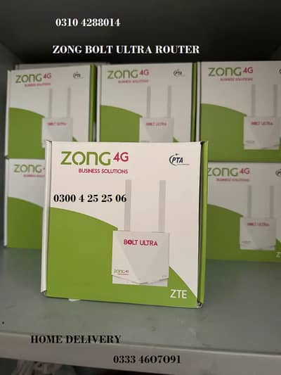 Zong 4G Wifi Router ZONG BOLT ULTRA ROUTER zHOME DELIVERY