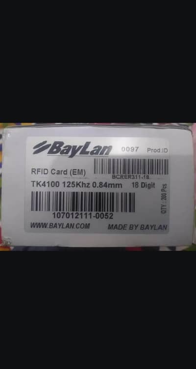 Rfid Cards 125 khz (Baylan) / Attendance Card
