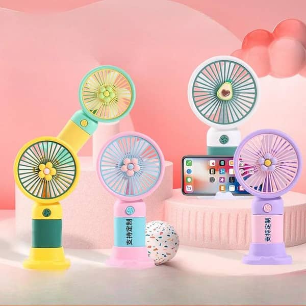 Atmad pk Mini Fan Rechargeable Handheld USB Desk Fan for Kids with Adjustable Speed