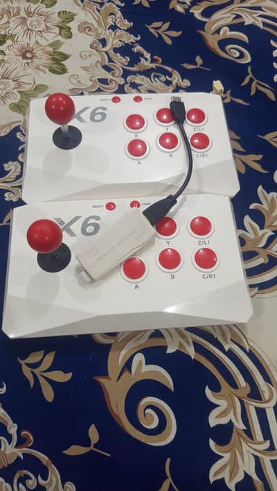 2x X6 Arcade Fight Stick Joystick with Converter for PC//TV
