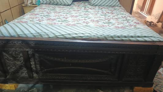 double bed with spring mattress