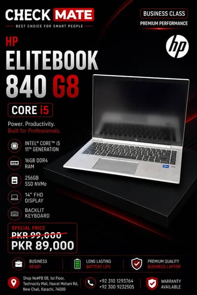 HP EliteBook 840 G8 | core i5 11th Gen | 16GB/256GB | backlit keyboard