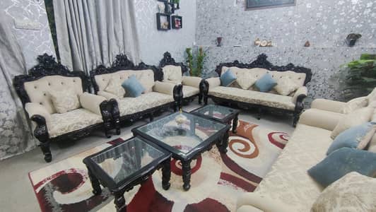 chinoyti 7 seater sofa with 3 center table