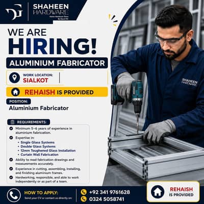 Aluminium Fabricator , Jobs in Islamabad , Male Staff (Office)