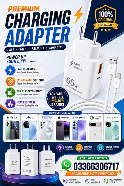 Original Charger Tecno Vivo Samsung Oppo Infinix oneplus Realme Xiaom
