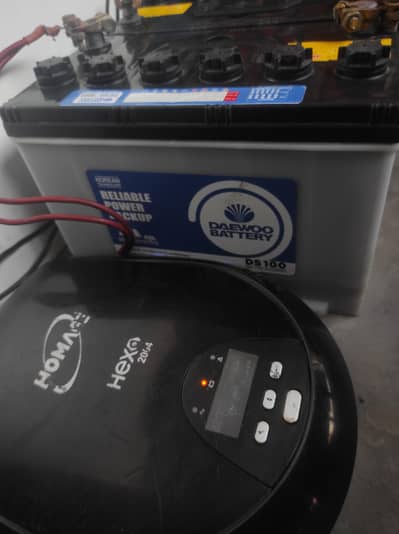 Homage ups 2kw inverter + 02 Daewoo 100 batteries working condition