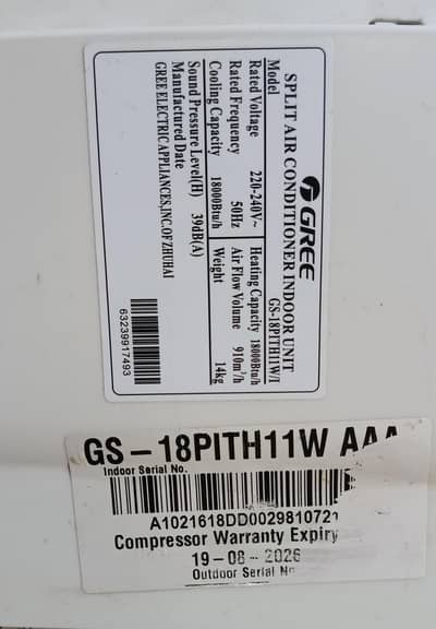 Gree Inverter AC 1800UBT