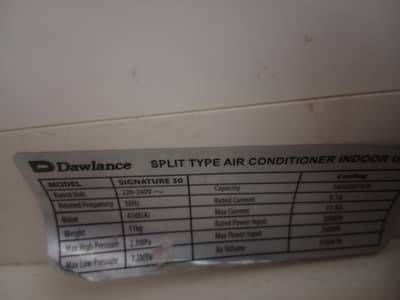 Dawlance Split AC 1.5 Ton in Genuine Condition