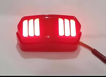 Red Tail Light for Motorbikes ABS Plastic Matte Finish