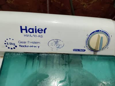Haier washing machine with spiner
