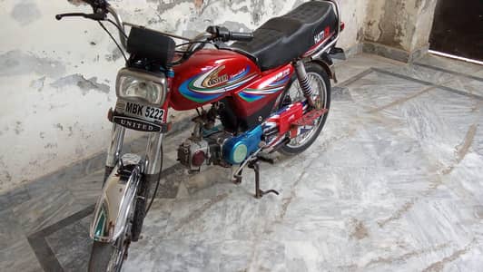 United cd 70 2017 bike ha all ka ok ha condition apka samna ha