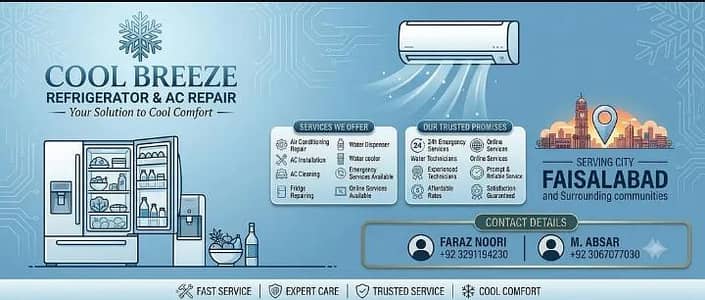 AC & Refrigerator Repair, Installation & AC Cleaning Services in Fsd