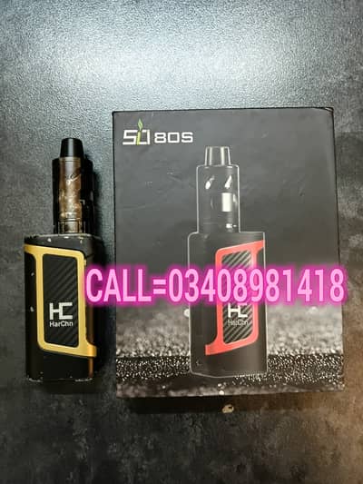 80 WAAT VAPE WITH BOX AND FLAVOUR CALL=03408981418