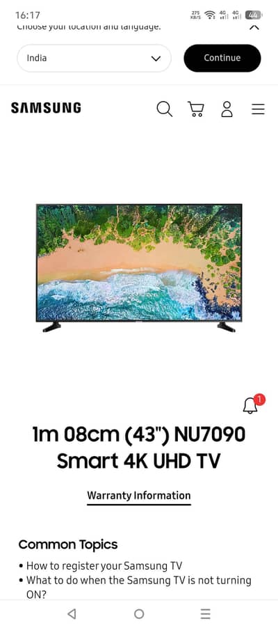 43 inch Smart led tv