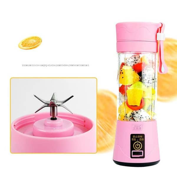 Recargeable Juicer Blender 6 Blades 380ml - Portable Juicer Cup & Smoothie Maker Charging