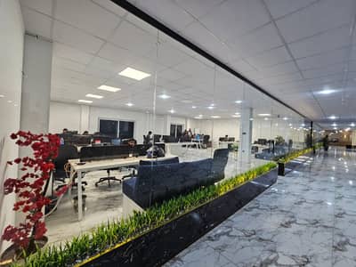 Furnished offices in unmatched rentals available I-10 Ready to Move IT Office 5,000 Sqft Fully Furnished with Parking ,Tiles,AC, Partitioning, Ceiling etc For Rent
