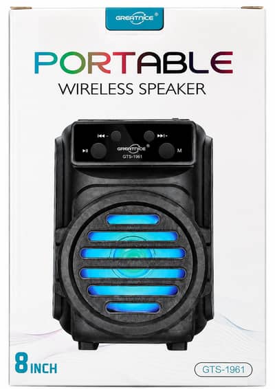 Genetic GTS1961 8i ch portable wireless Bluetooth speaker box pack