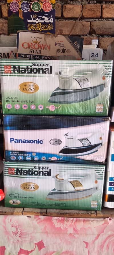 national and Panasonic iron